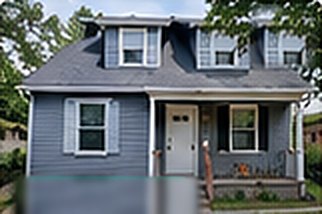 Blue-gray cape cod style home